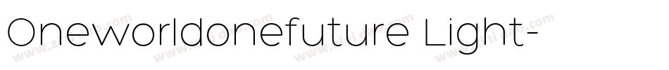 Oneworldonefuture Light字体转换